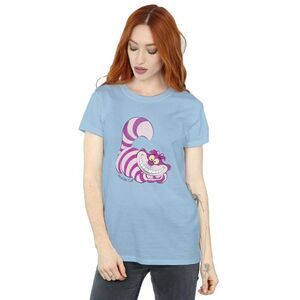 Alice In Wonderland Womens/Ladies Cheshire Cat Boyfriend T-Shirt / Baby Blue